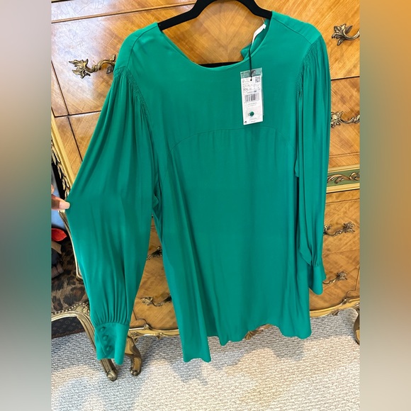 New Green Mango Knee Length Dress Sz 12 - Picture 3 of 5